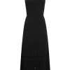 AMELIA SQUARE NECK DRESS - BLACK