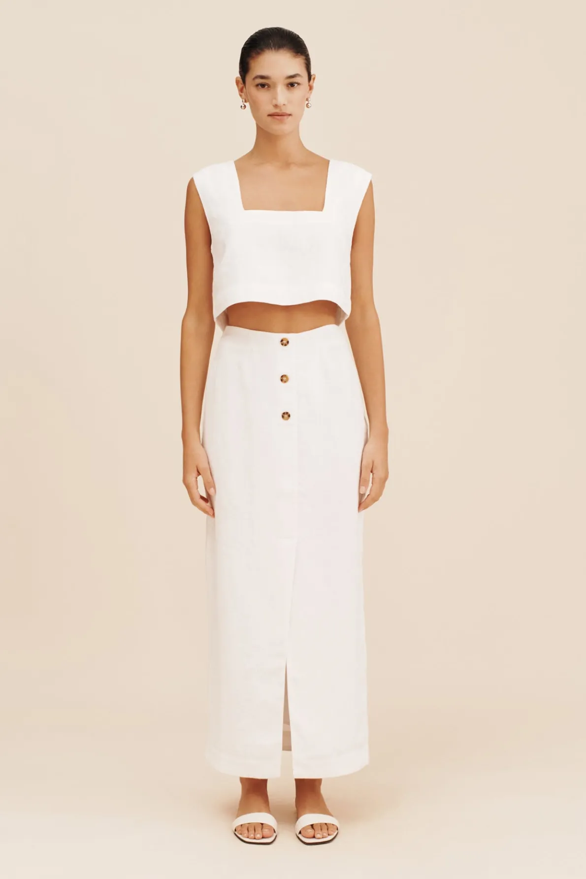 CALEB CROP TOP - IVORY