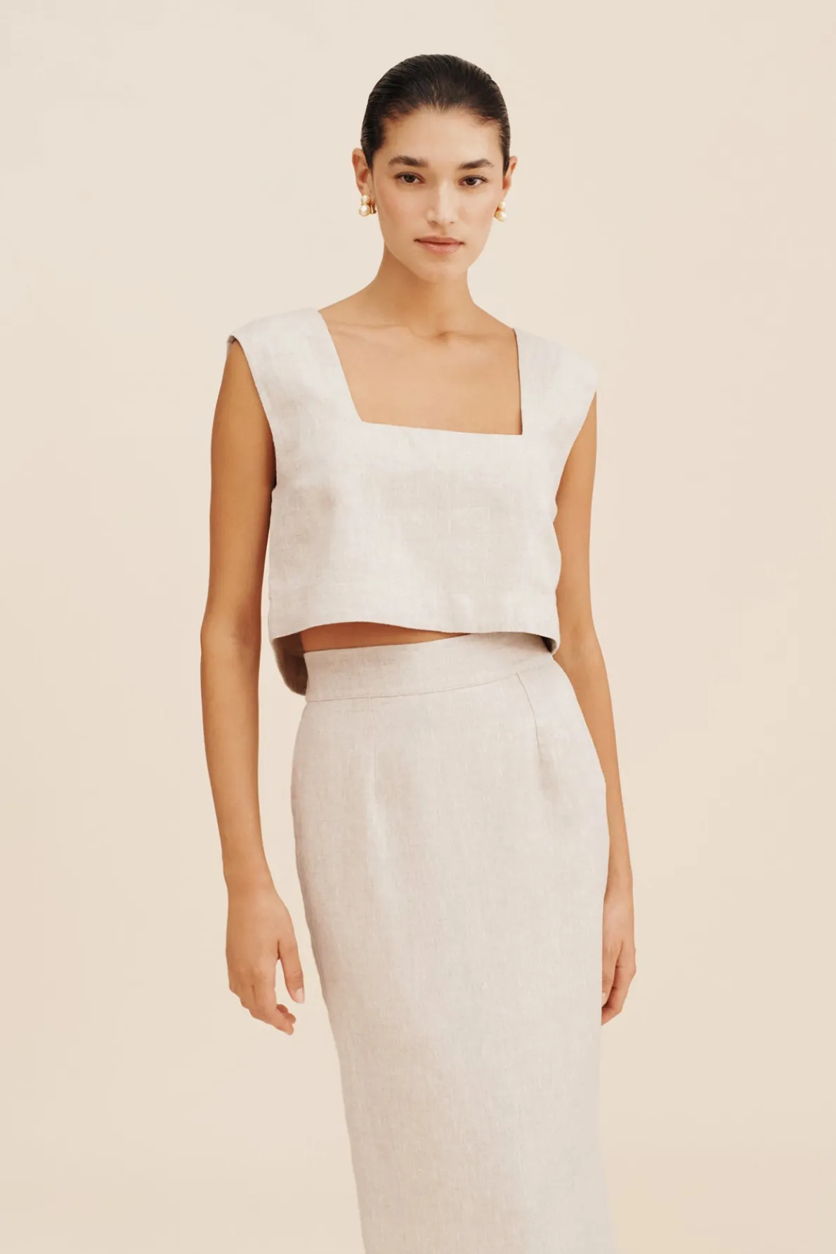 CALEB CROP TOP - NATURAL