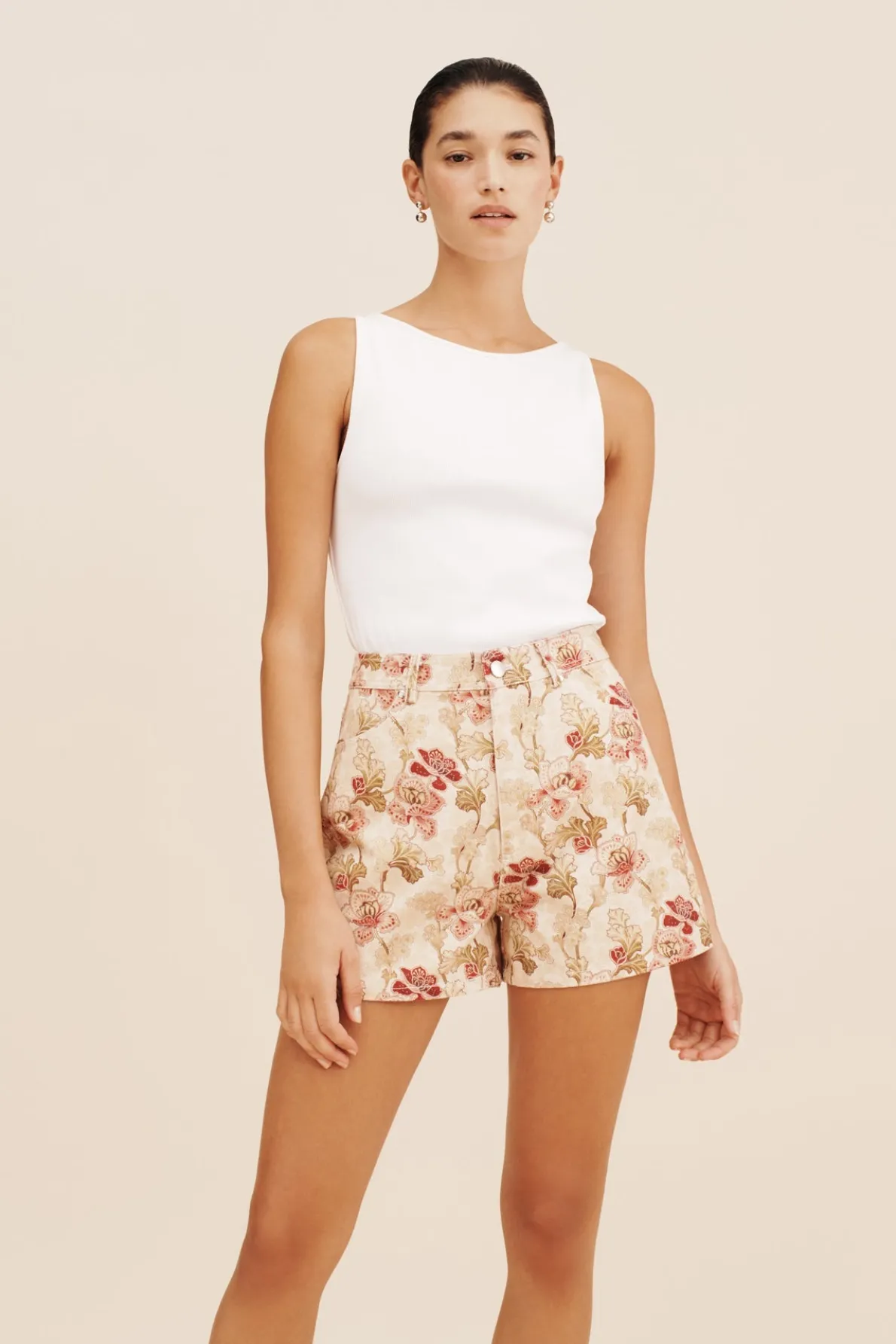 CELINE SHORT - CREAM/MULTI