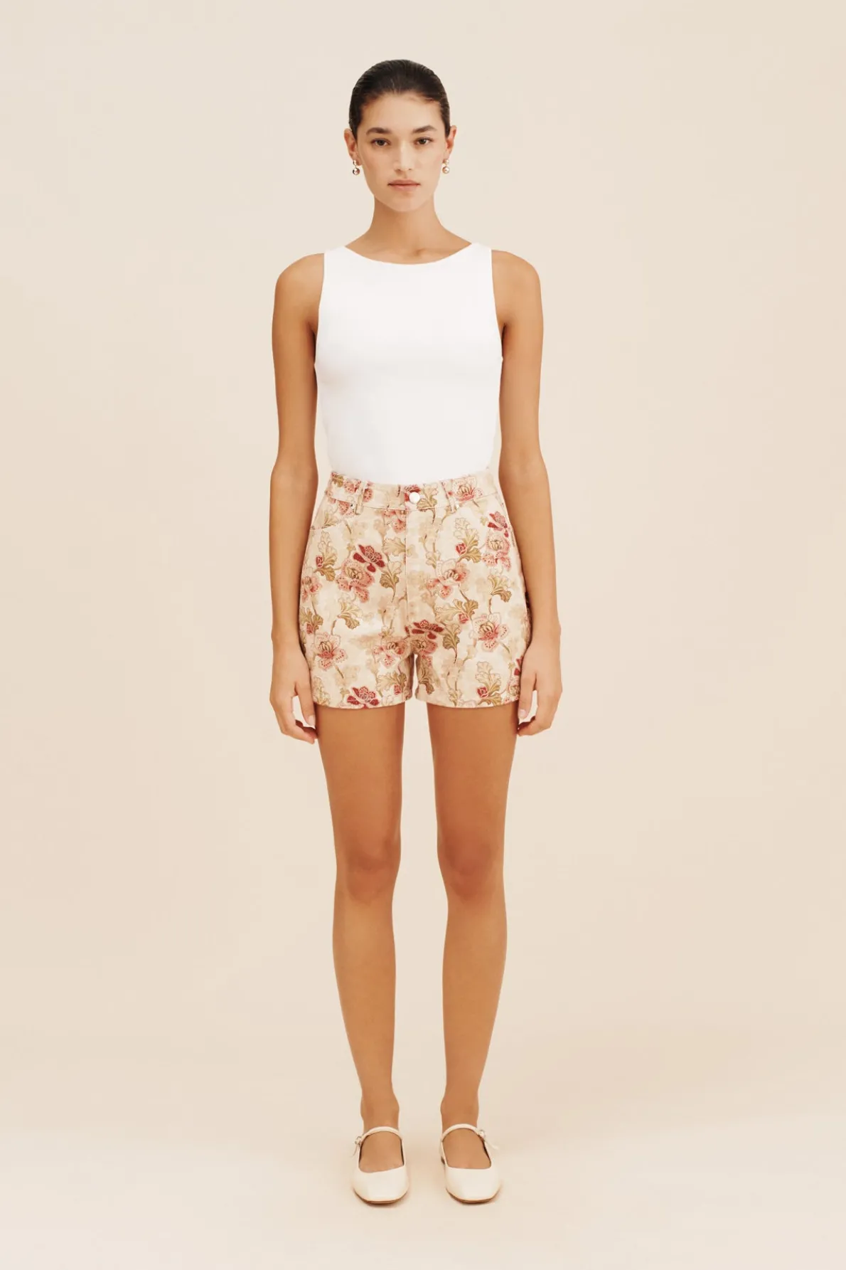 CELINE SHORT - CREAM/MULTI