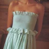 COBY STRAPLESS DRESS - COOL MINT