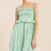 COBY STRAPLESS DRESS - COOL MINT