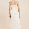 COBY STRAPLESS DRESS - CREAM