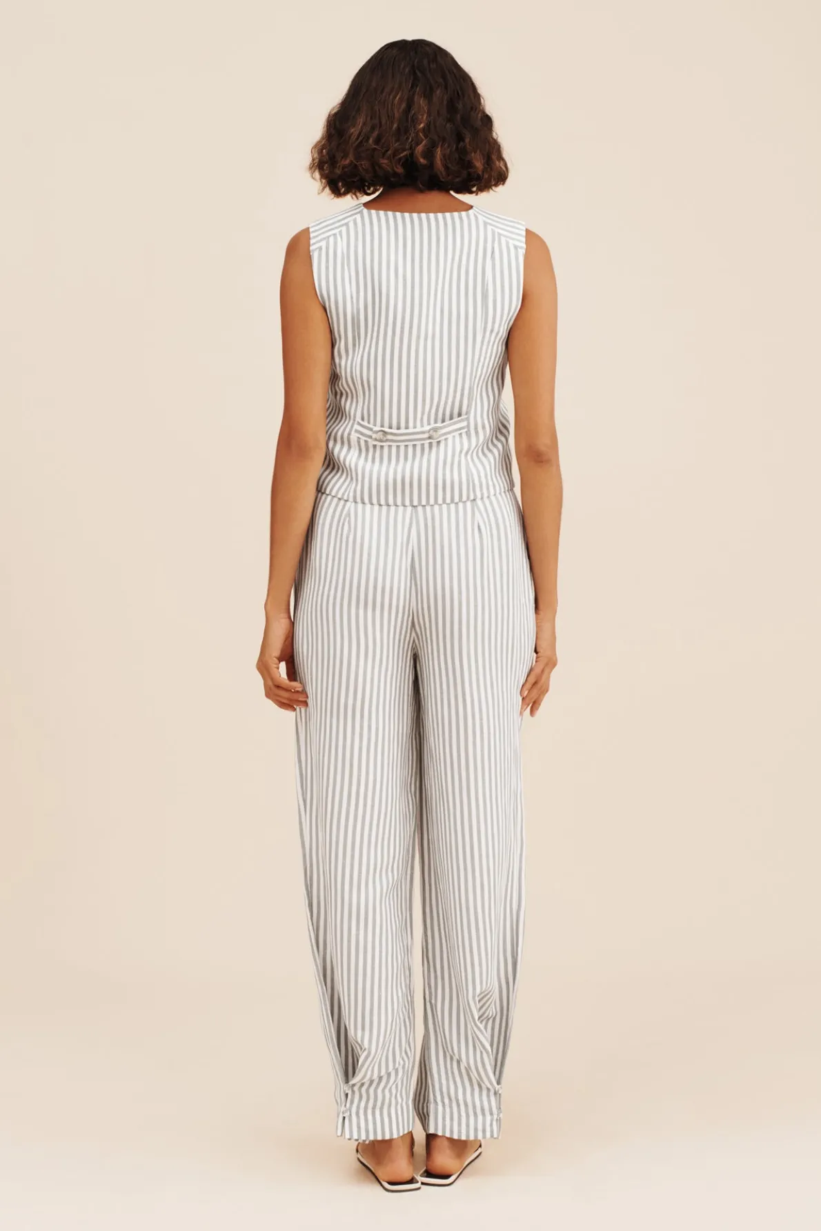 DIANA VEST - SEAGRASS STRIPE