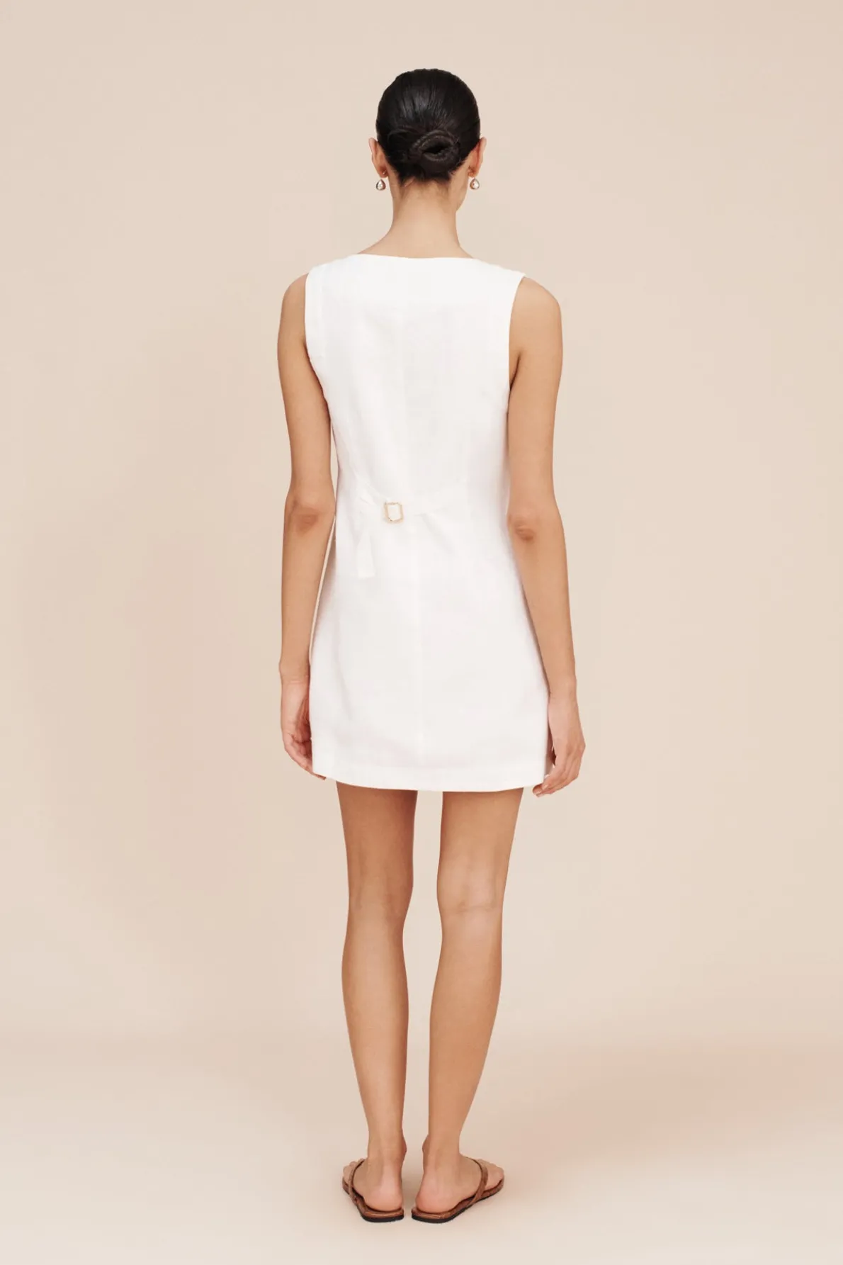 EMMA BUTTON DOWN MINI - IVORY