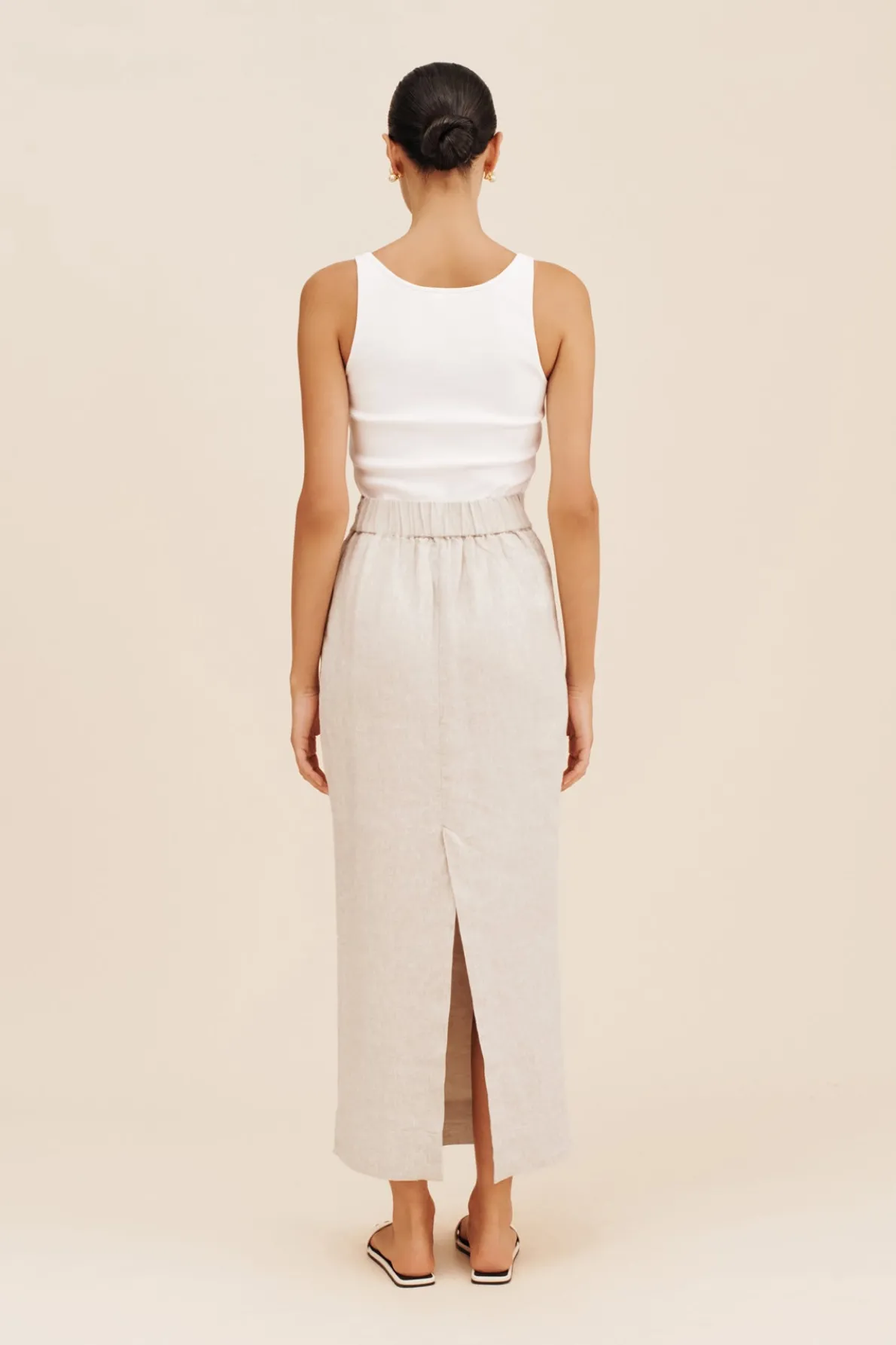 EMMA PENCIL SKIRT - NATURAL