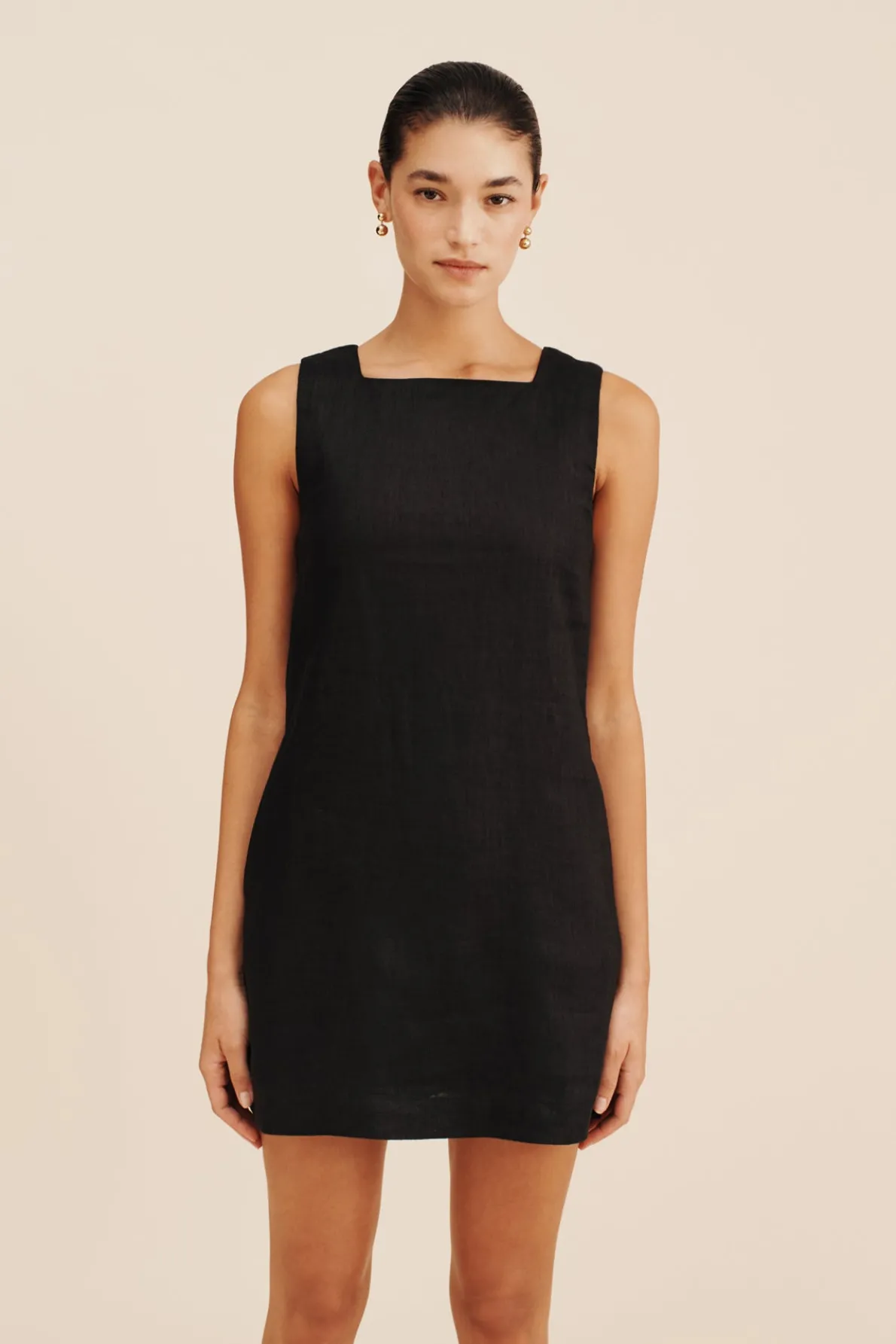 EMMA SHIFT DRESS - BLACK