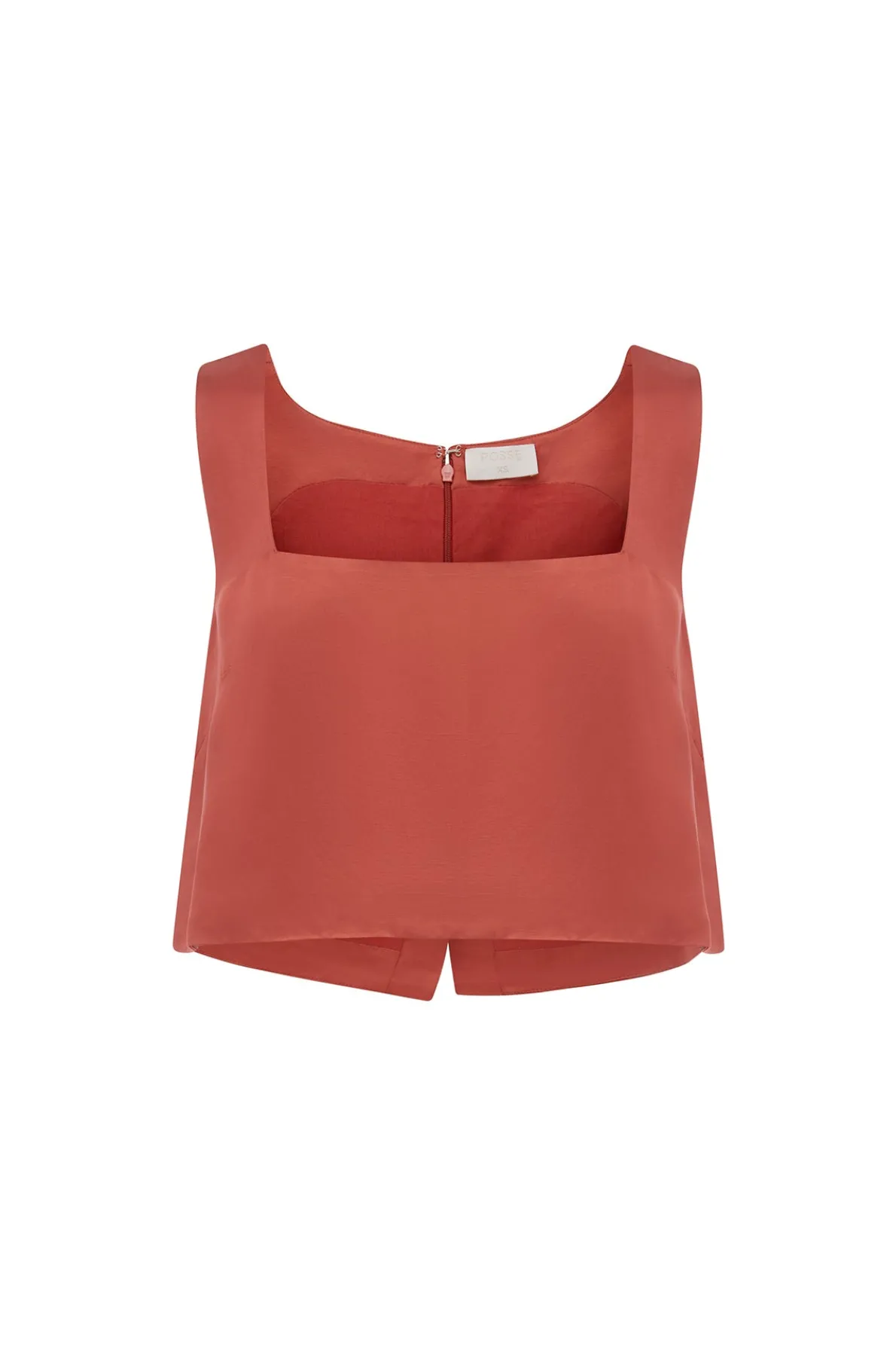GIGI CROP TOP - REDWOOD