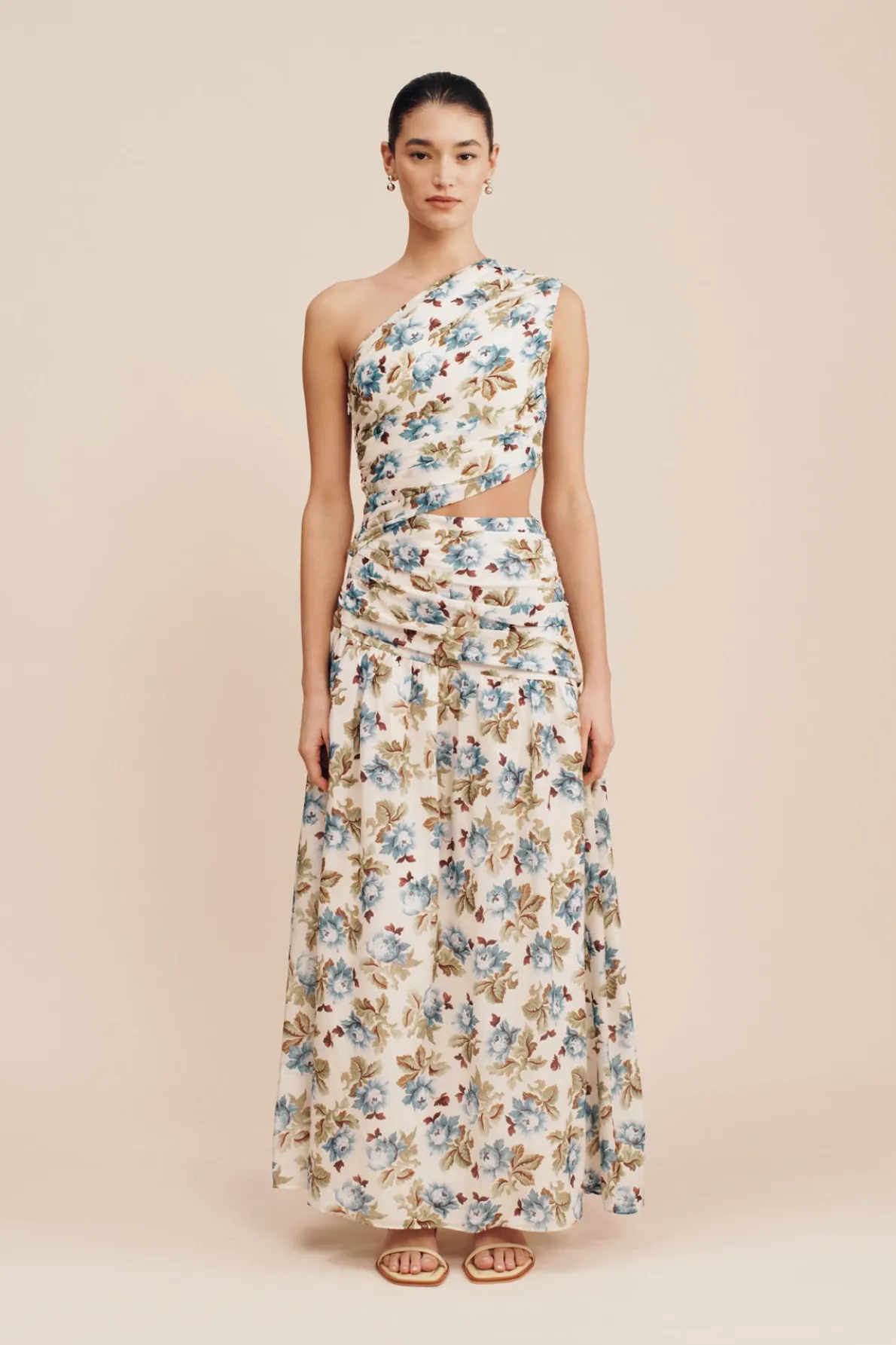 JOSLIN ONE SHOULDER DRESS - MEADOW