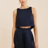 JOY CROP TOP - MIDNIGHT
