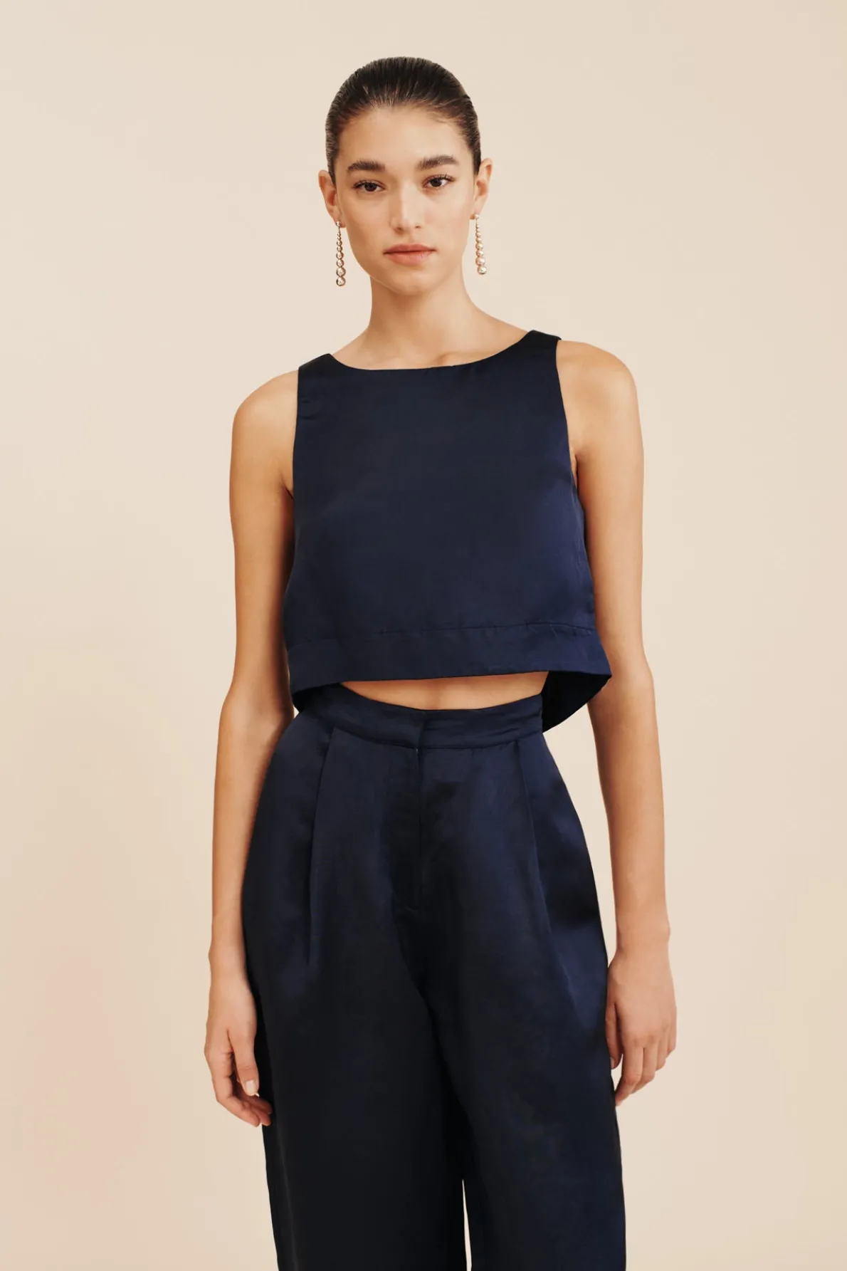 JOY CROP TOP - MIDNIGHT