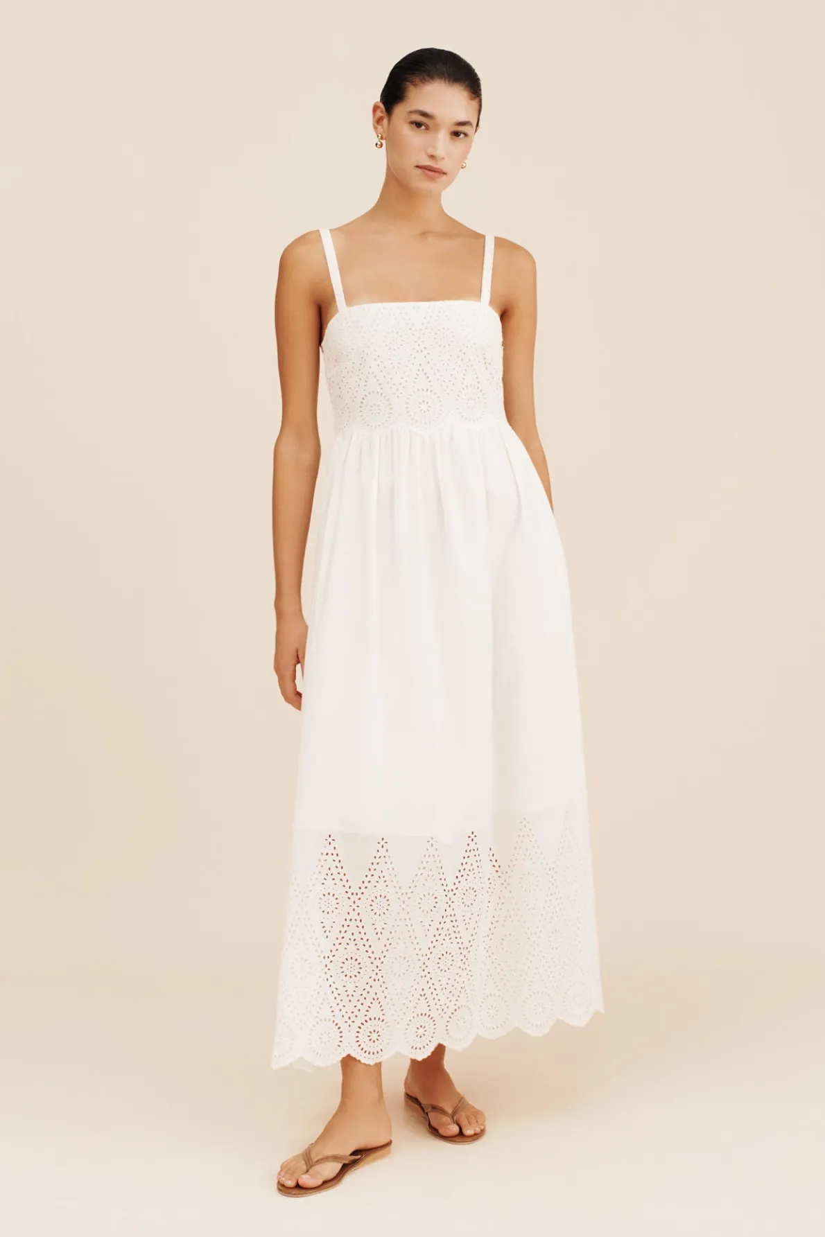 LOUISA DRESS - VINTAGE WHITE