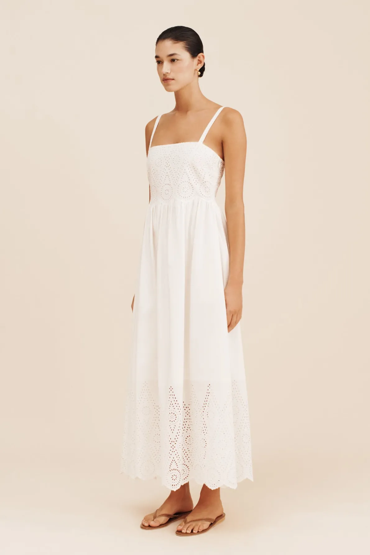 LOUISA DRESS - VINTAGE WHITE