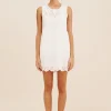 LOUISA MINI DRESS - VINTAGE WHITE