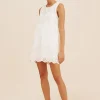 LOUISA MINI DRESS - VINTAGE WHITE