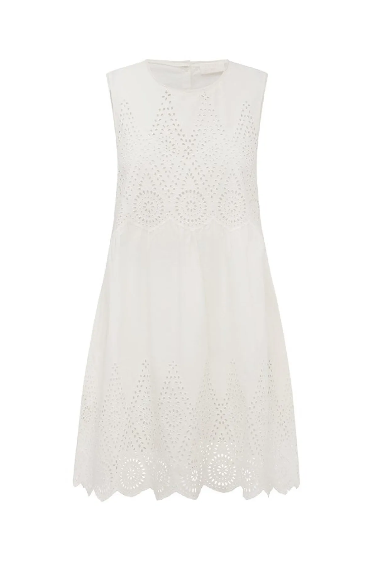 LOUISA MINI DRESS - VINTAGE WHITE