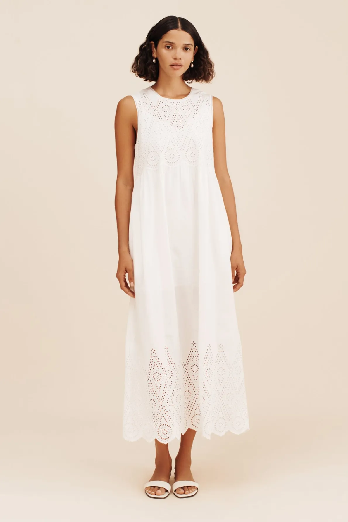 LOUISA SHIFT DRESS - VINTAGE WHITE