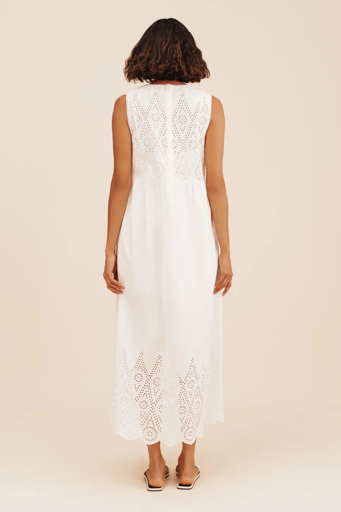 LOUISA SHIFT DRESS - VINTAGE WHITE