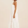 LOUISA TIE DRESS - VINTAGE WHITE