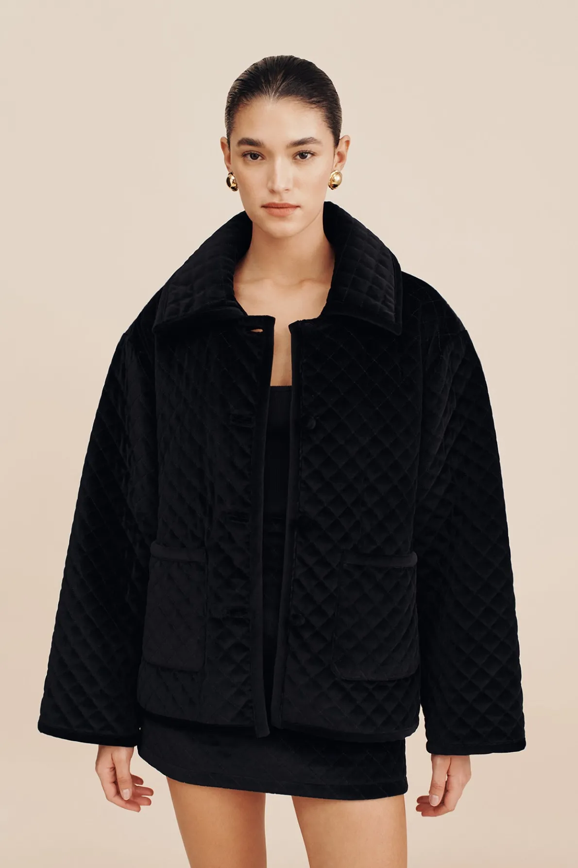 MARLEY JACKET - BLACK VELVET