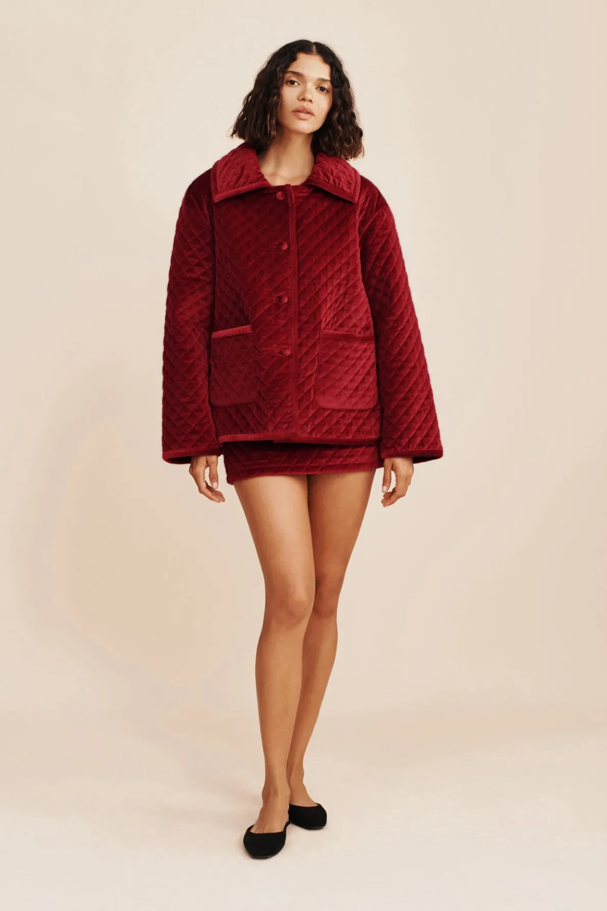 MARLEY JACKET - RED VELVET