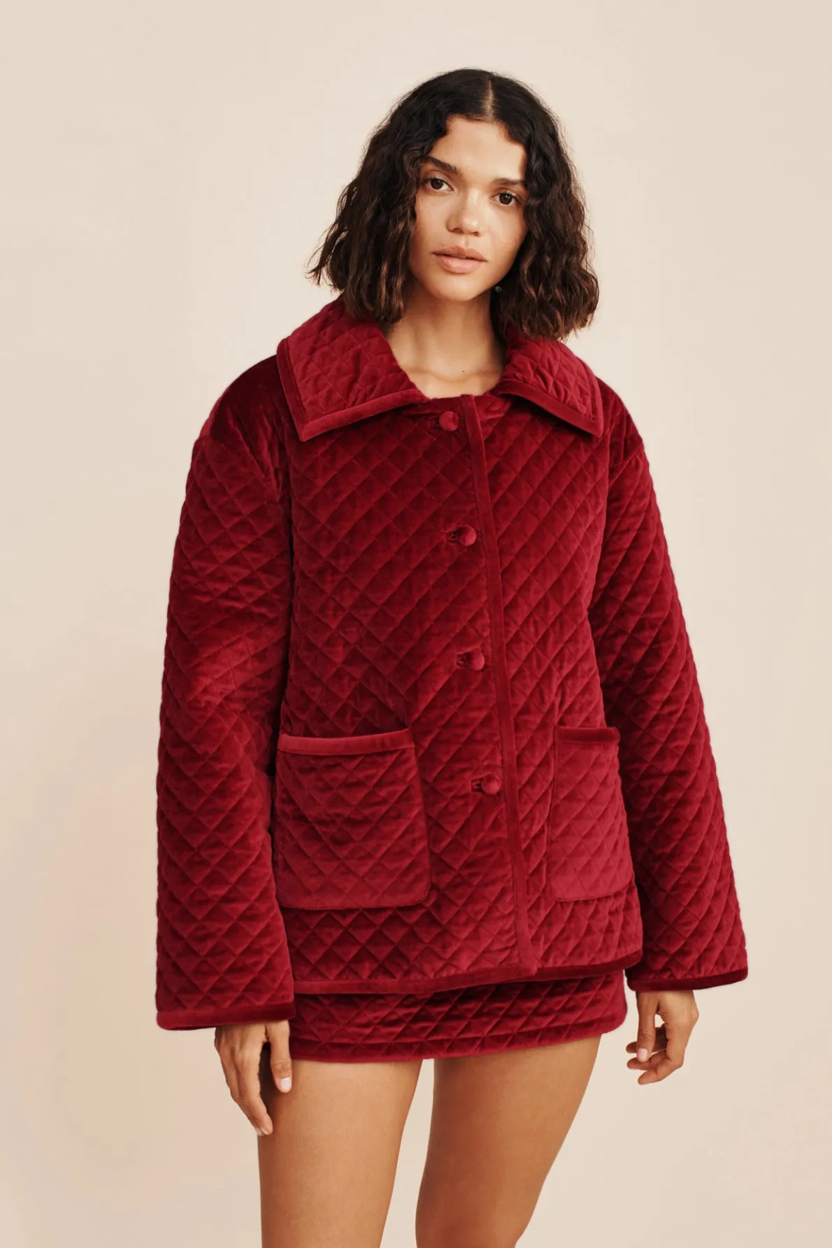 MARLEY JACKET - RED VELVET