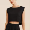 MARTINA CROP TOP - BLACK
