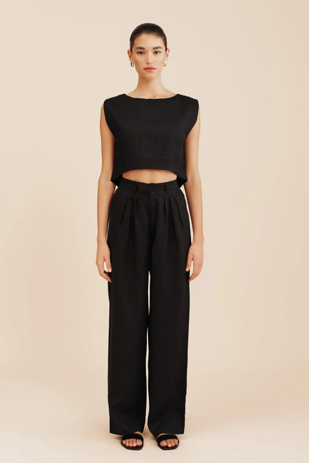 MARTINA CROP TOP - BLACK