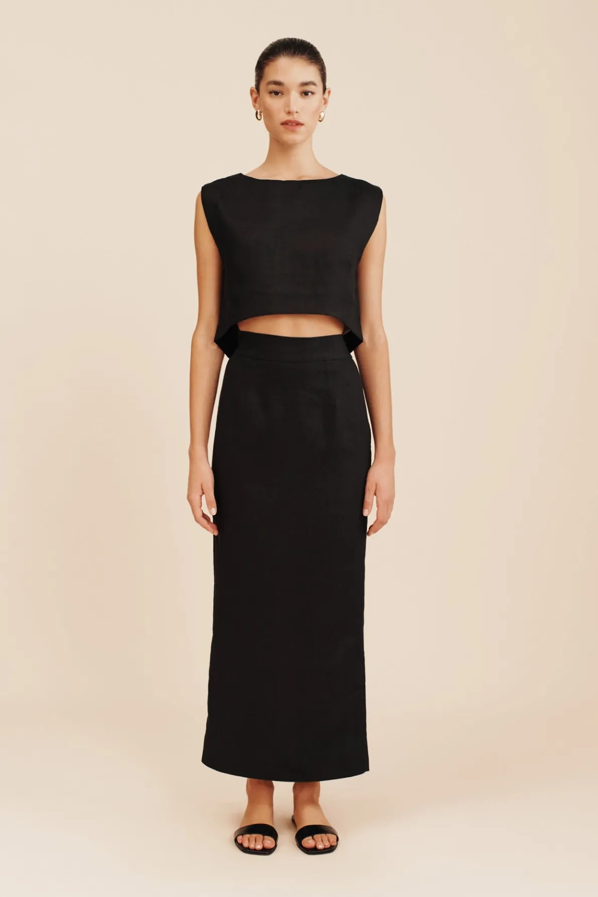 MARTINA CROP TOP - BLACK