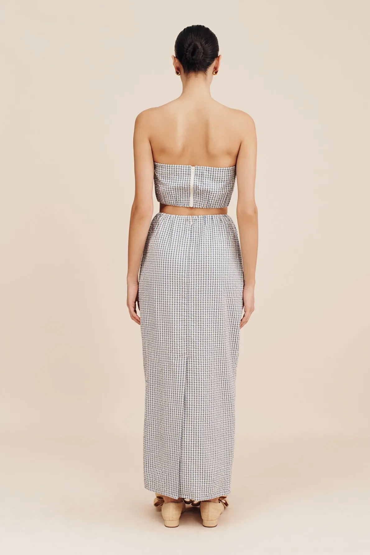 MIRA BANDEAU - BLUE GINGHAM