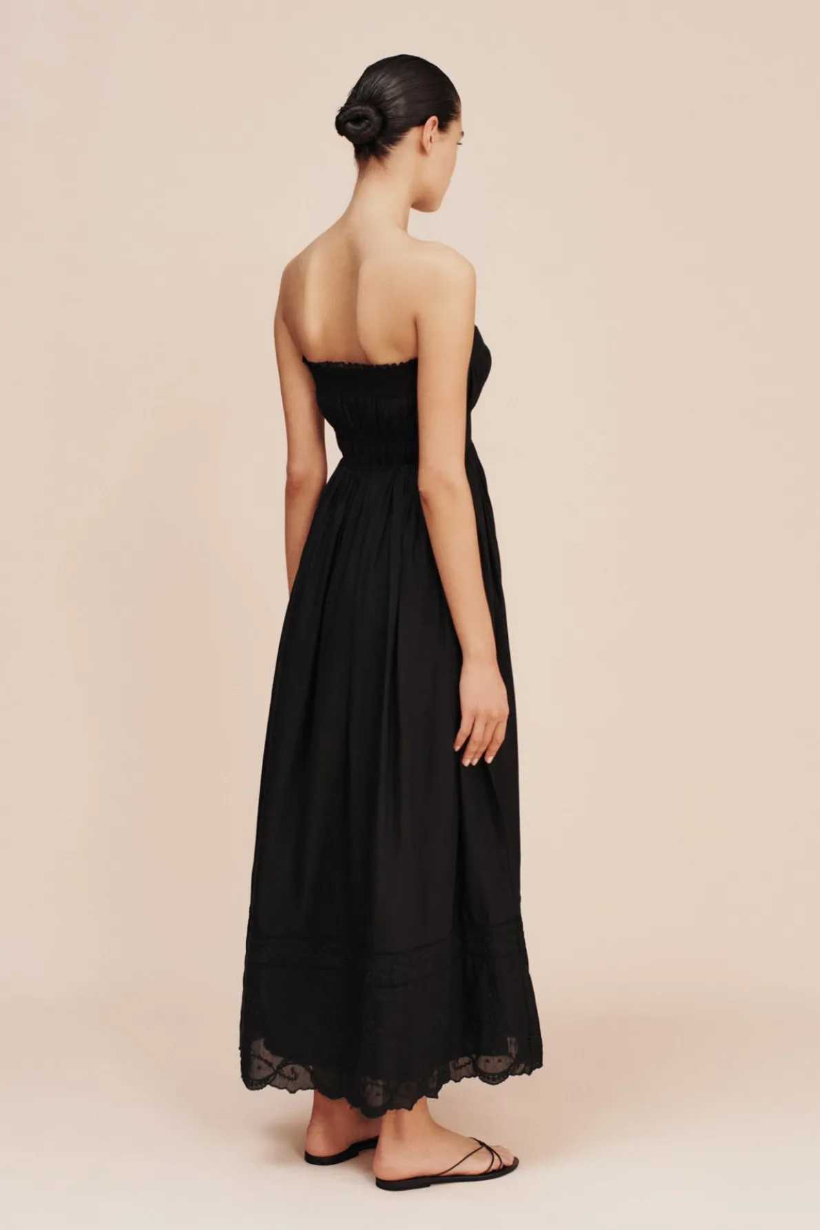 MYLAH STRAPLESS DRESS - BLACK