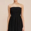 MYLAH STRAPLESS DRESS - BLACK