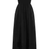 MYLAH STRAPLESS DRESS - BLACK