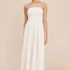 MYLAH STRAPLESS DRESS - CREAM