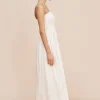 MYLAH STRAPLESS DRESS - CREAM