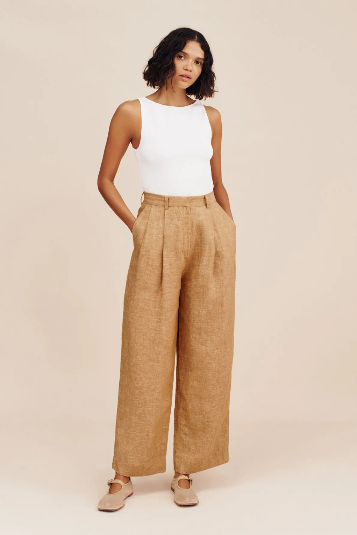 NANCY TROUSER - WALNUT