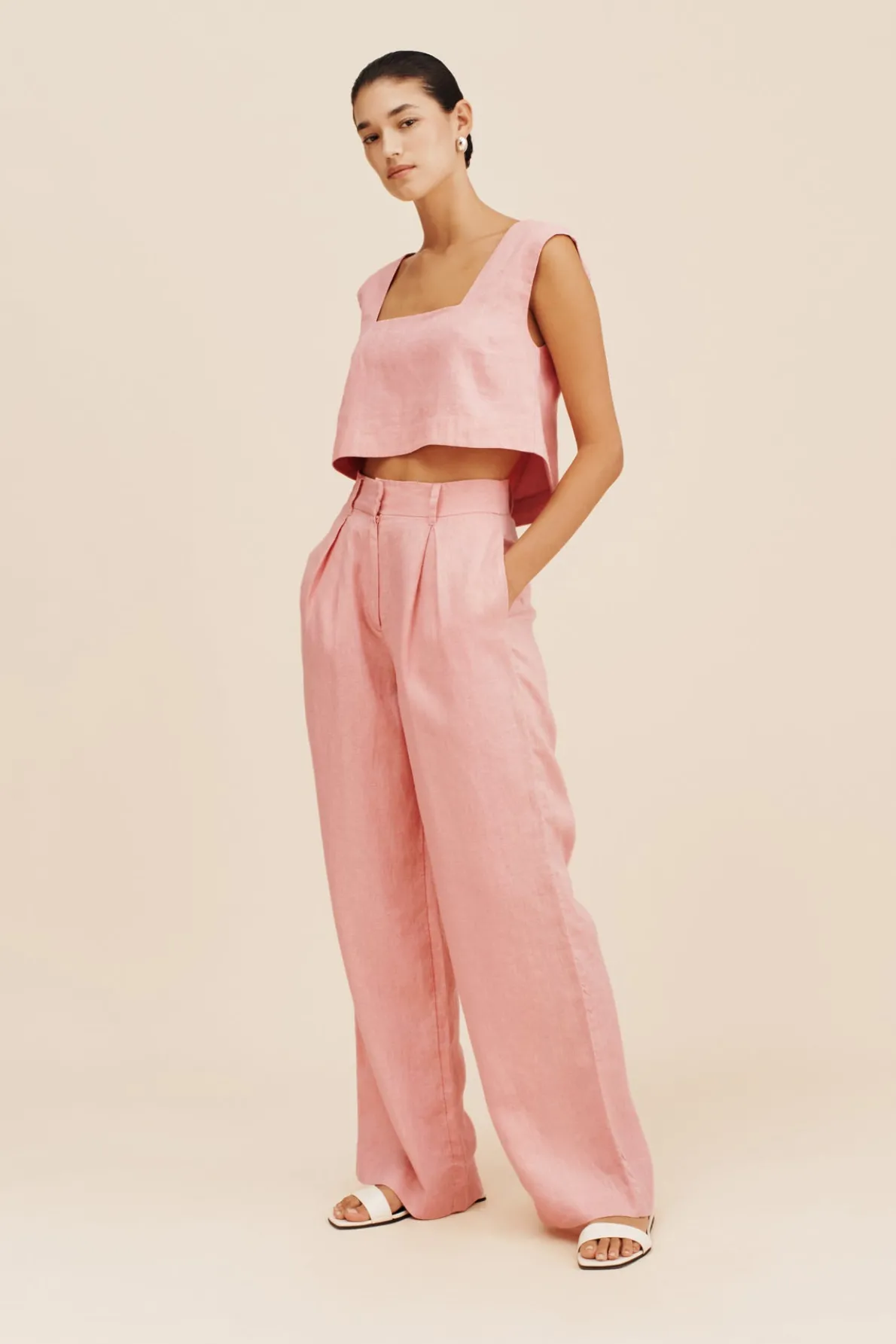 PRESLEY TROUSER - PINK SALT