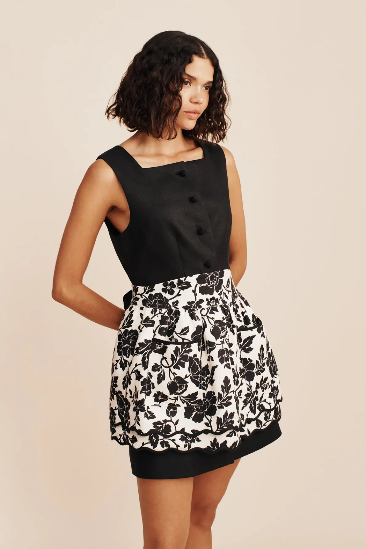 ROMEO APRON - NOIR BLOOM