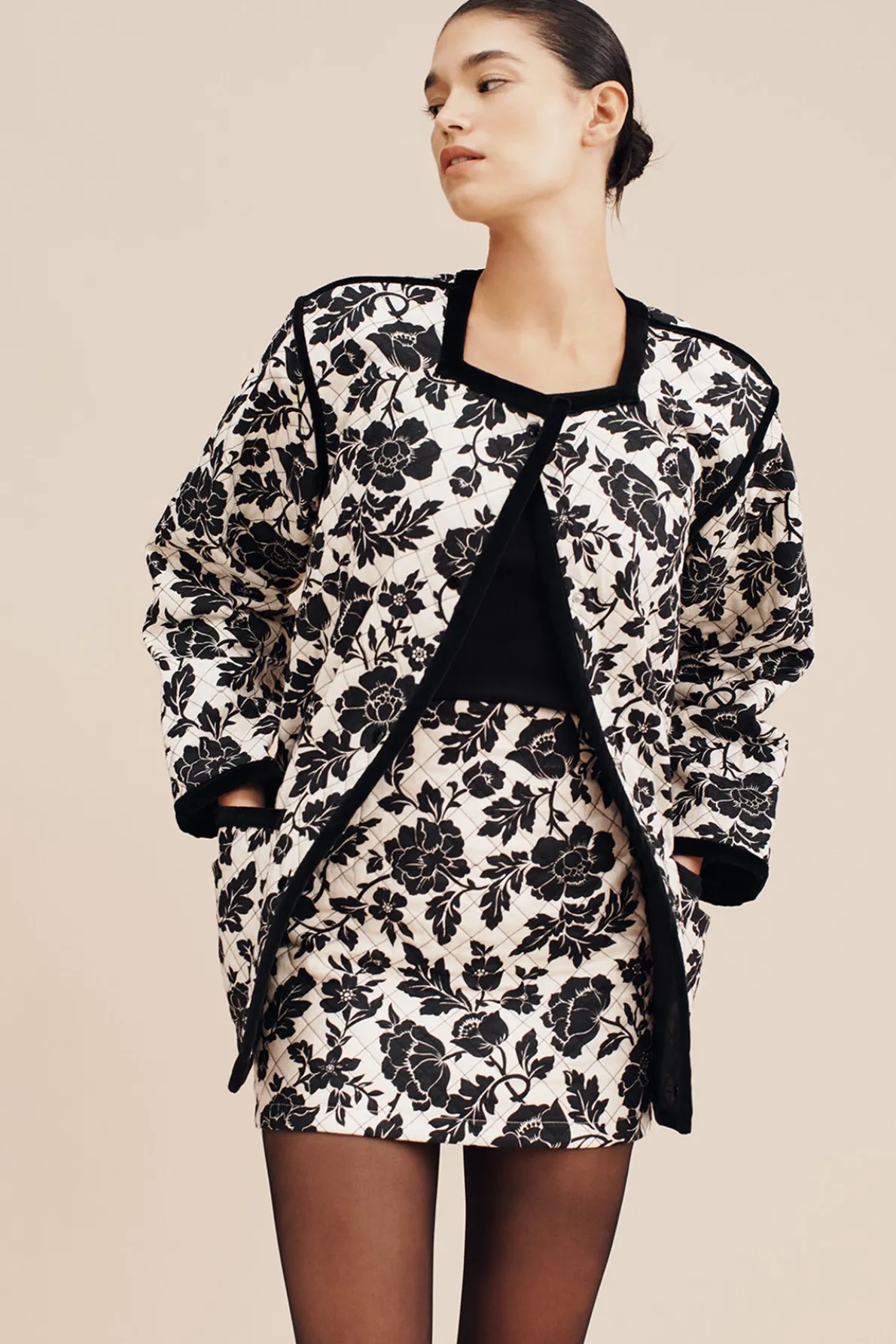 ROMEO MINI SKIRT - NOIR BLOOM