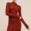 ROMY HIGH NECK DRESS - CHILLI