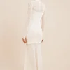 ROMY HIGH NECK DRESS - CREAM