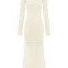 ROMY HIGH NECK DRESS - CREAM
