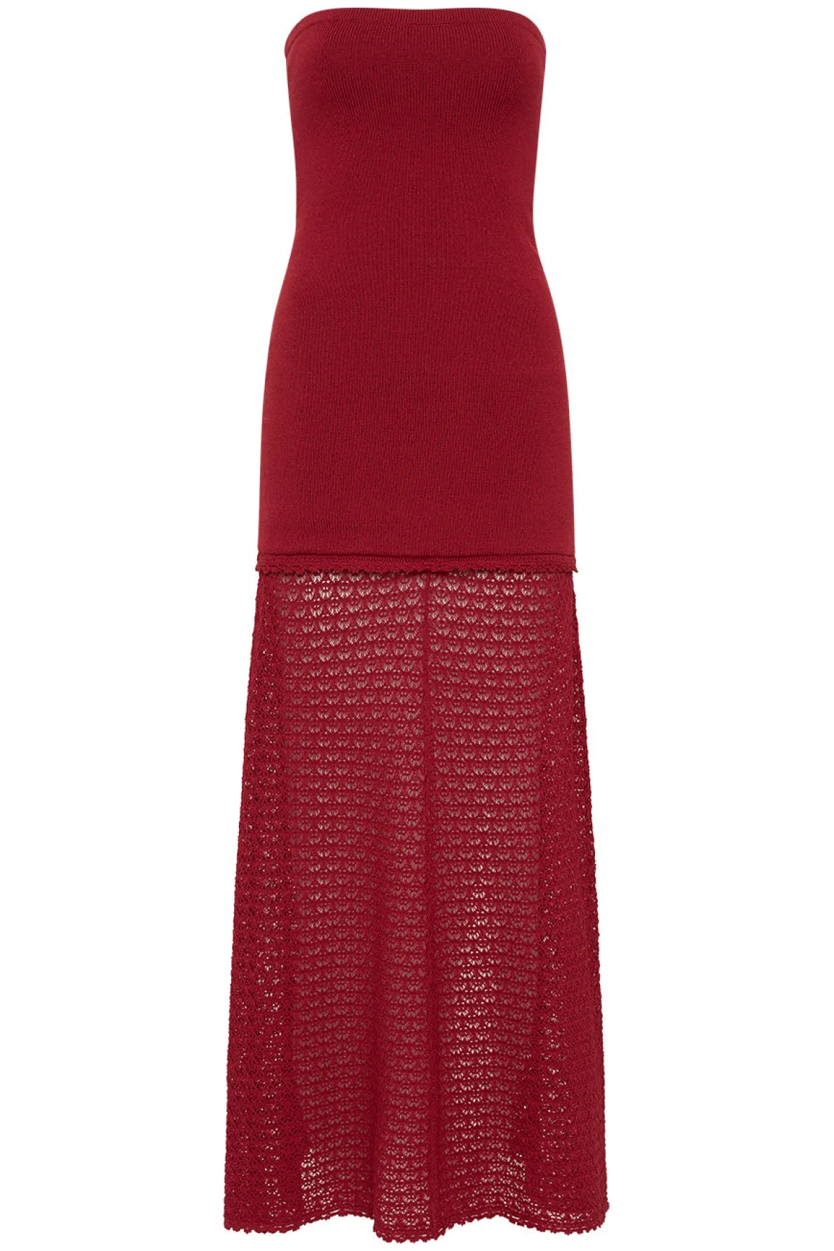 ROMY STRAPLESS DRESS - CHILLI