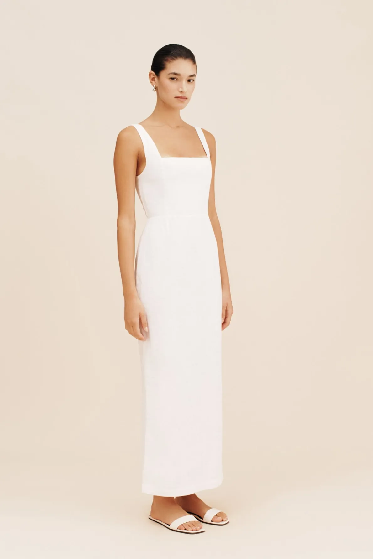 SKYLA COLUMN DRESS - IVORY