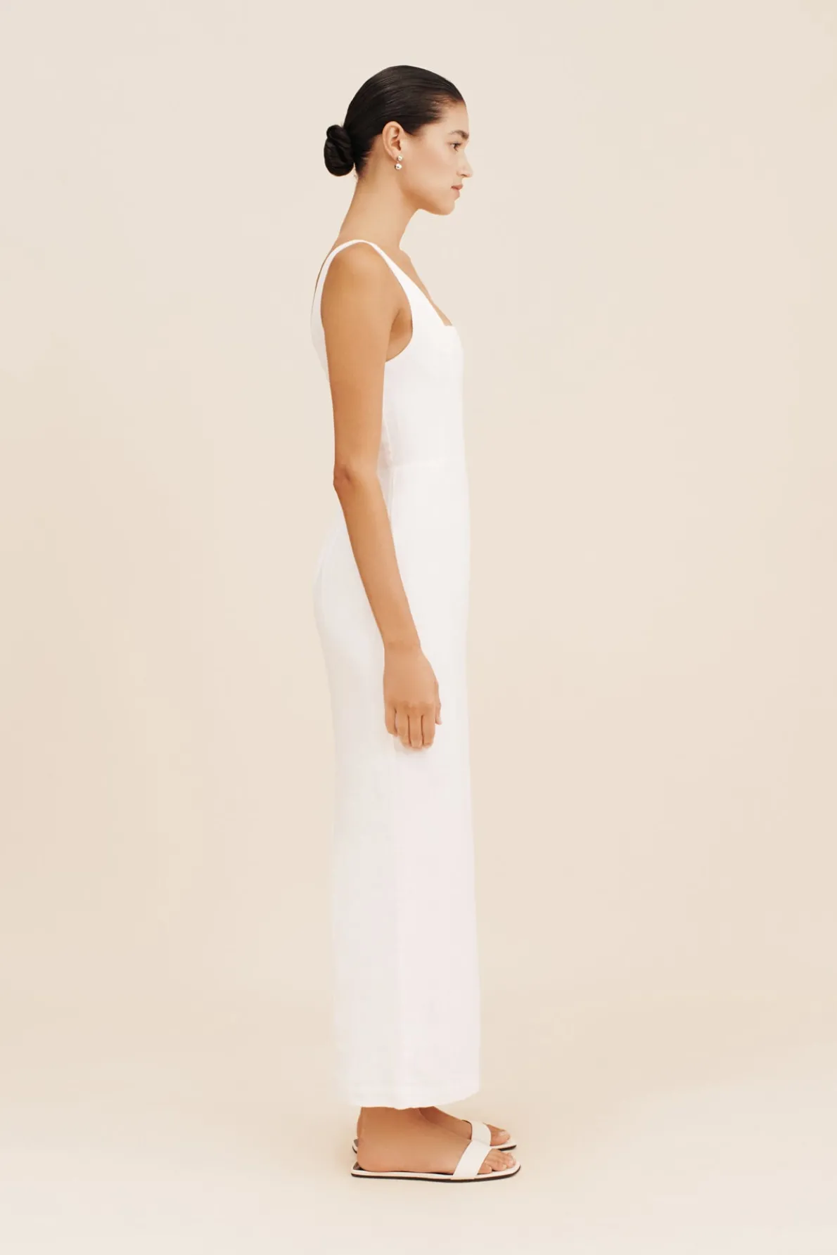 SKYLA COLUMN DRESS - IVORY