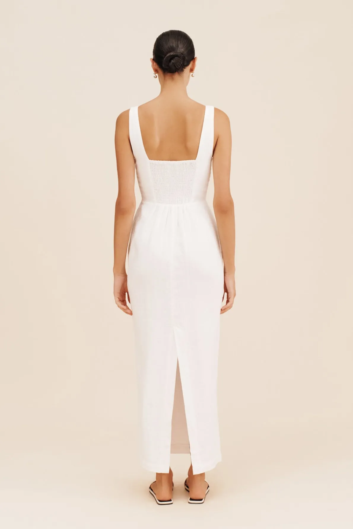 SKYLA COLUMN DRESS - IVORY