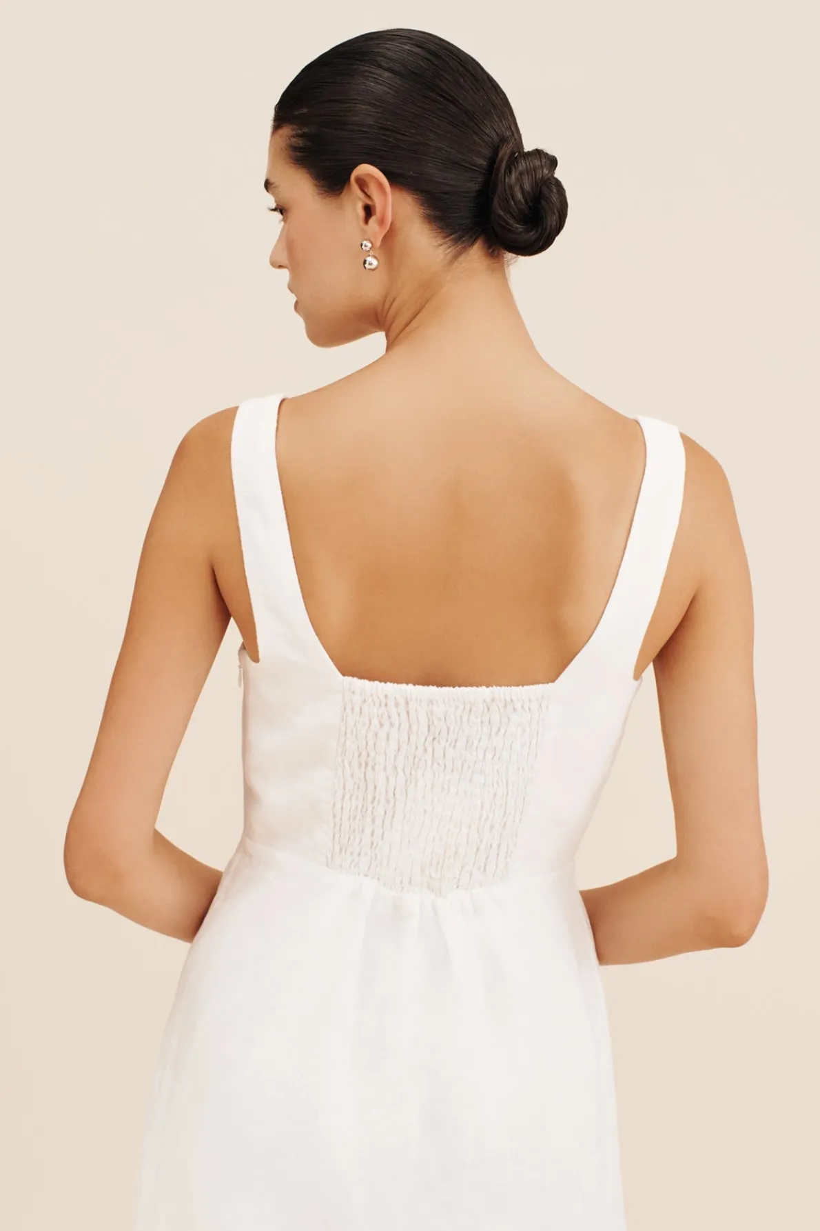 SKYLA COLUMN DRESS - IVORY