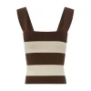 THEO CAMI - CHOCOLATE STRIPE