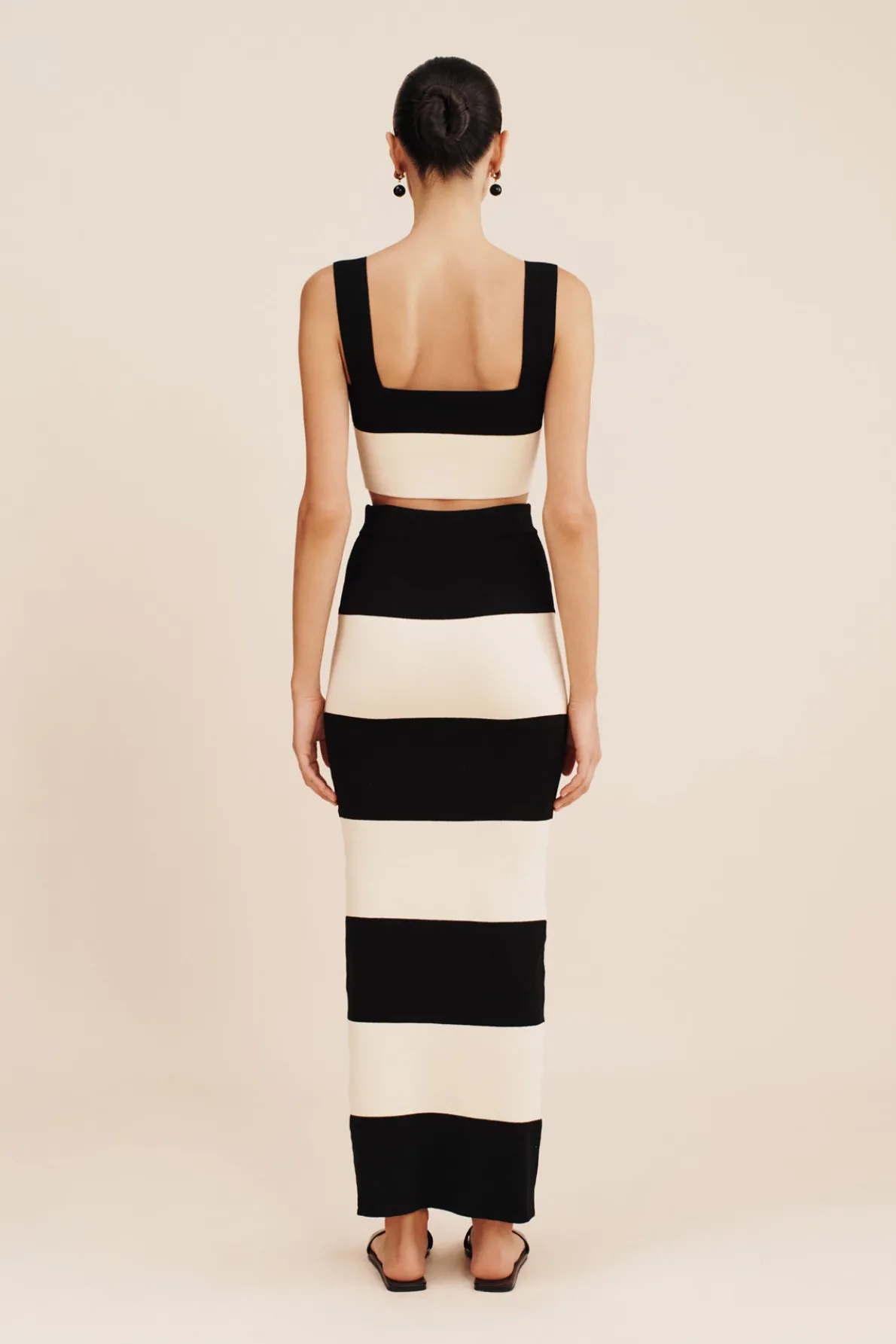 THEO CROP TOP - BLACK STRIPE